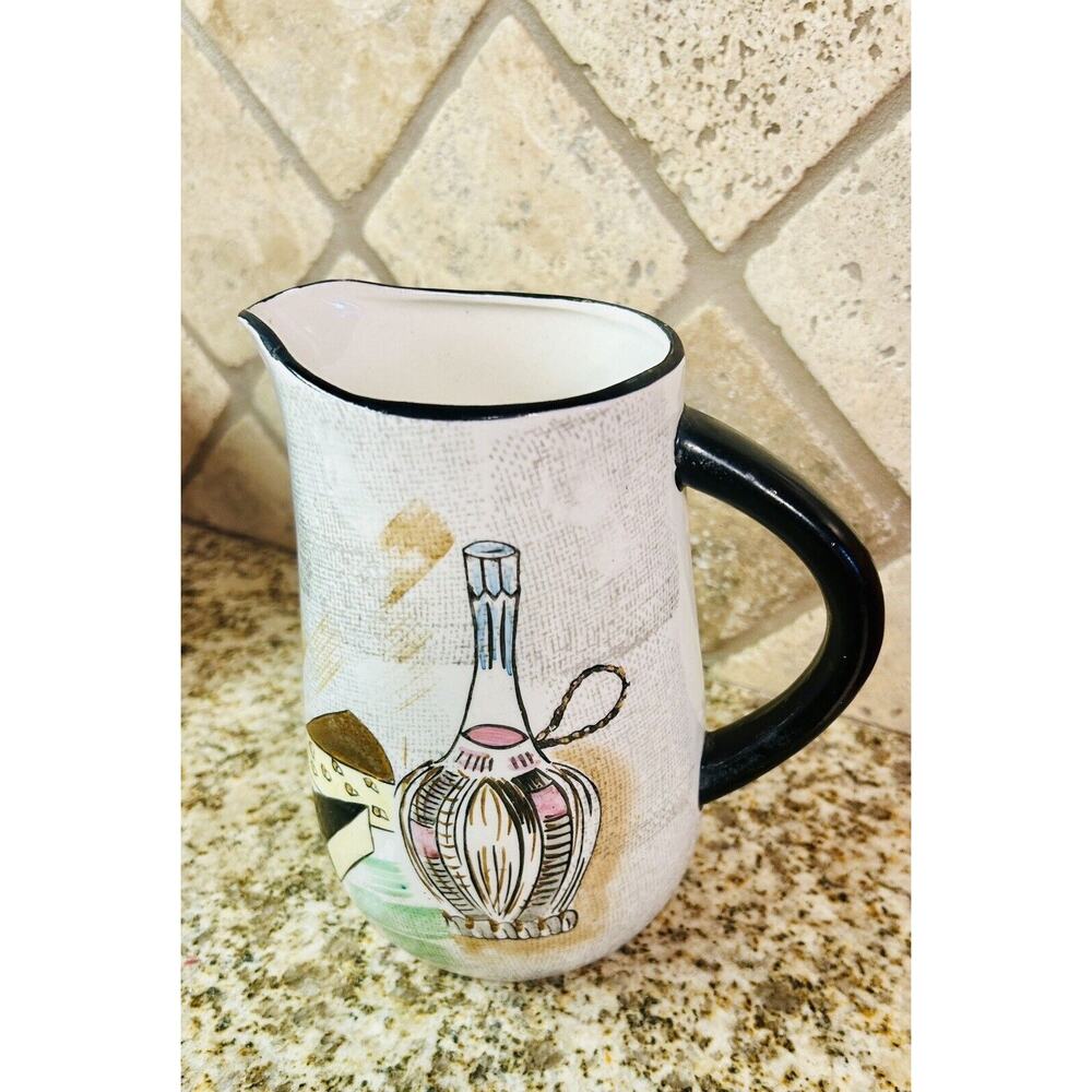 Vintage Capri by Royal Sealy Japan‎ Pottery Pitcher Water Juice Server Ceramic